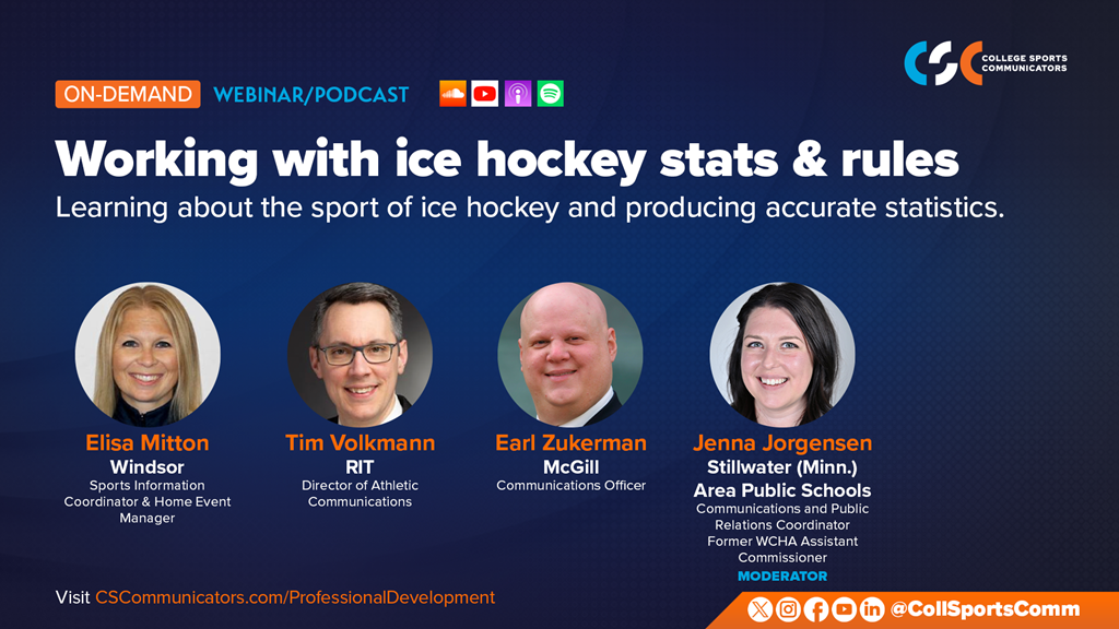 On-Demand Webinar: Working with ice hockey statistics, stat rules & producing accurate statistics